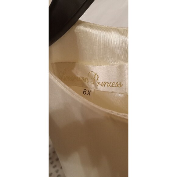 American Princess Girl's Flowered Ivory Wedding Formal Party Dress Size 6X NWT - Picture 5 of 7